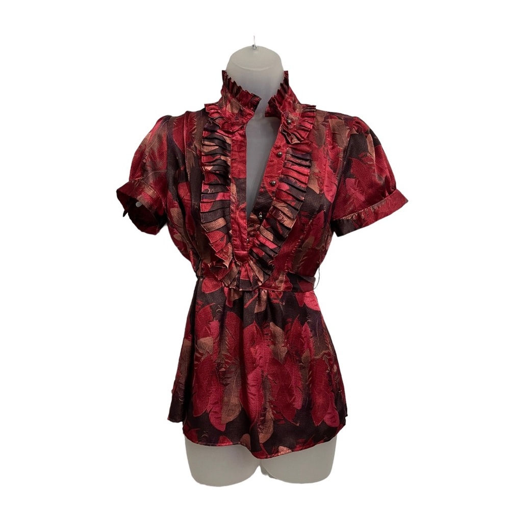 NEW YORK & COMPANY Floral Peplum Top